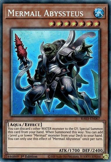 Mermail Abyssteus PCR Quarter Century Bonanza Yu-Gi-Oh! card