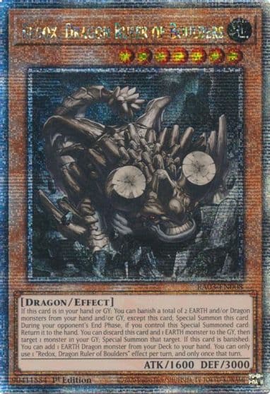 Redox Dragon Ruler of Boulders Quarter Century Secret Rare Quarter Century Bonanza Yu-Gi-Oh! card