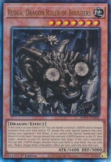 Redox Dragon Ruler of Boulders PUR Quarter Century Bonanza Yu-Gi-Oh! card