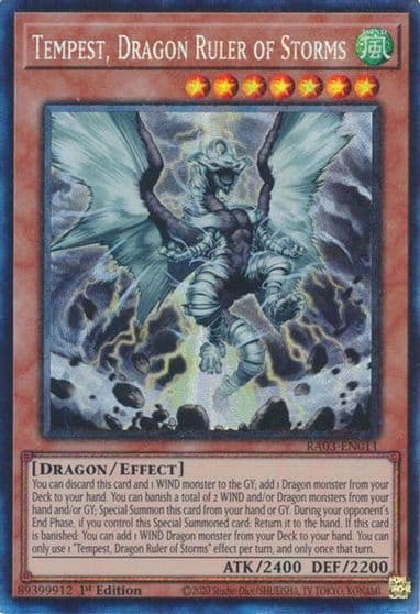 Tempest Dragon Ruler of Storms PCR Quarter Century Bonanza Yu-Gi-Oh! card