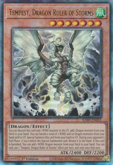 Tempest Dragon Ruler of Storms PUR Quarter Century Bonanza Yu-Gi-Oh! card