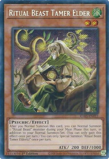 Ritual Beast Tamer Elder Secret Rare Quarter Century Bonanza Yu-Gi-Oh! card