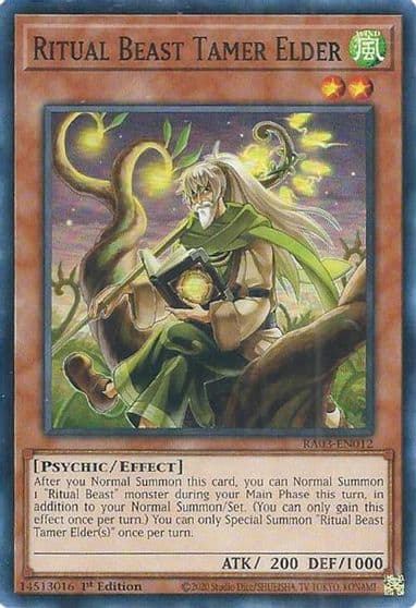 Ritual Beast Tamer Elder Quarter Century Bonanza Yu-Gi-Oh! card