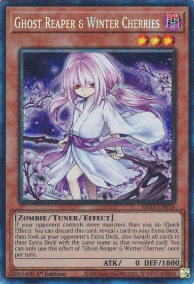 Ghost Reaper and Winter Cherries Alternate Art PCR Quarter Century Bonanza Yu-Gi-Oh! card