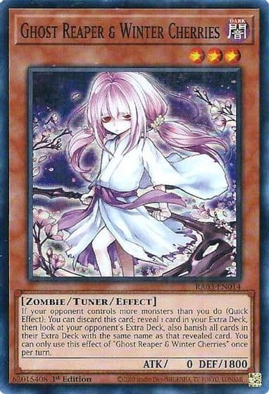 Ghost Reaper and Winter Cherries Alternate Art Quarter Century Bonanza Yu-Gi-Oh! card