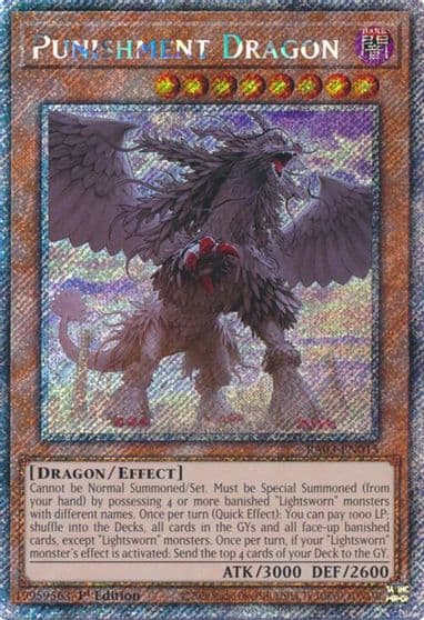 Punishment Dragon Platinum Secret Rare Quarter Century Bonanza Yu-Gi-Oh! card