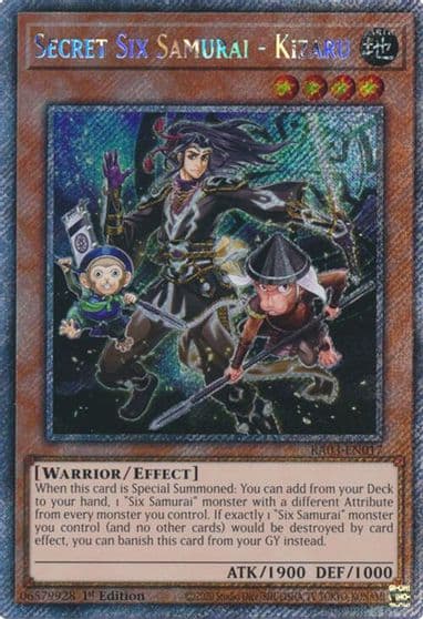 Secret Six Samurai Kizaru Platinum Secret Rare Quarter Century Bonanza Yu-Gi-Oh! card