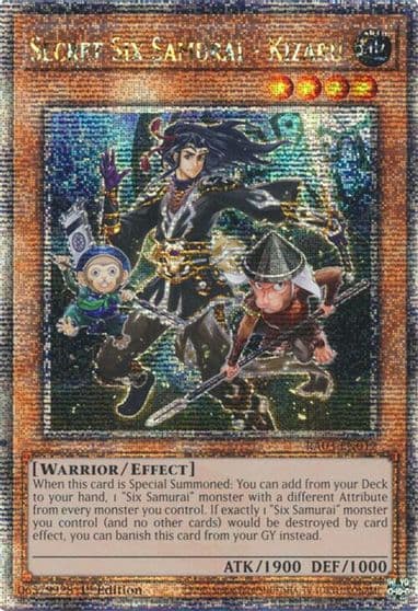 Secret Six Samurai Kizaru Quarter Century Secret Rare Quarter Century Bonanza Yu-Gi-Oh! card