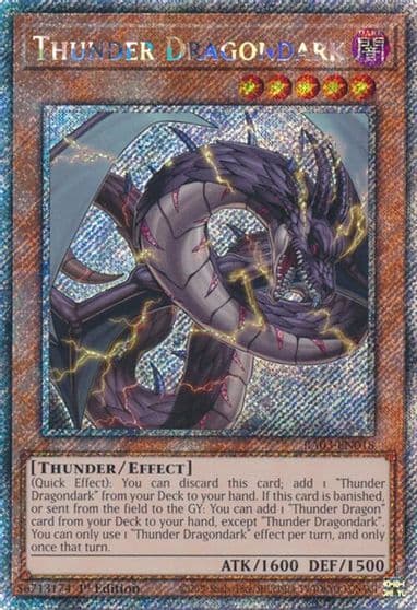 Thunder Dragondark Platinum Secret Rare Quarter Century Bonanza Yu-Gi-Oh! card