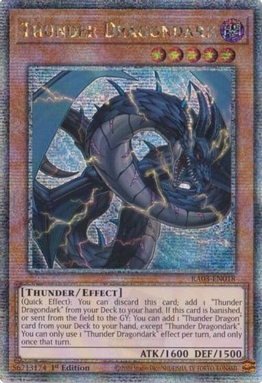 Thunder Dragondark Quarter Century Secret Rare Quarter Century Bonanza Yu-Gi-Oh! card