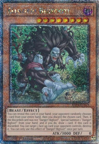 Danger Bigfoot Quarter Century Secret Rare Quarter Century Bonanza Yu-Gi-Oh! card