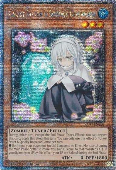 Ghost Sister and Spooky Dogwood Quarter Century Secret Rare Quarter Century Bonanza Yu-Gi-Oh! card
