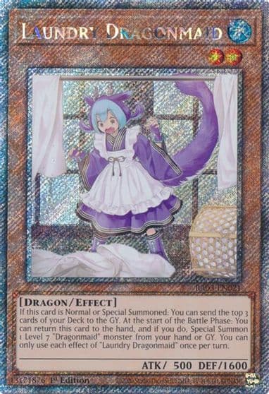 Laundry Dragonmaid Platinum Secret Rare Quarter Century Bonanza Yu-Gi-Oh! card