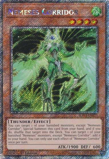 Nemeses Corridor Platinum Secret Rare Quarter Century Bonanza Yu-Gi-Oh! card