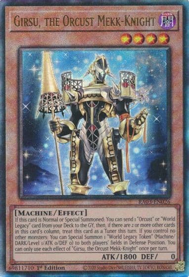 Girsu the Orcust Mekk Knight PUR Quarter Century Bonanza Yu-Gi-Oh! card
