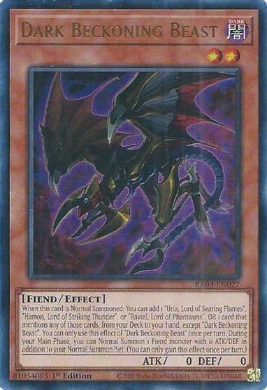 Dark Beckoning Beast UR Quarter Century Bonanza Yu-Gi-Oh! card