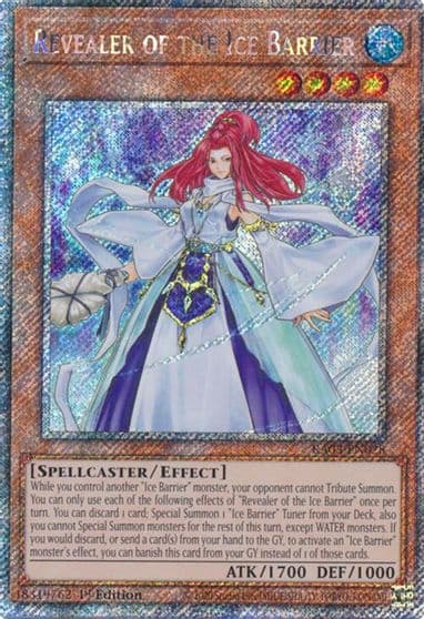 Revealer of the Ice Barrier Platinum Secret Rare Quarter Century Bonanza Yu-Gi-Oh! card