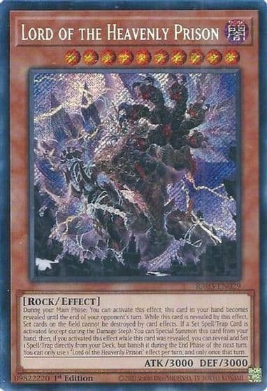 Lord of the Heavenly Prison Secret Rare Quarter Century Bonanza Yu-Gi-Oh! card