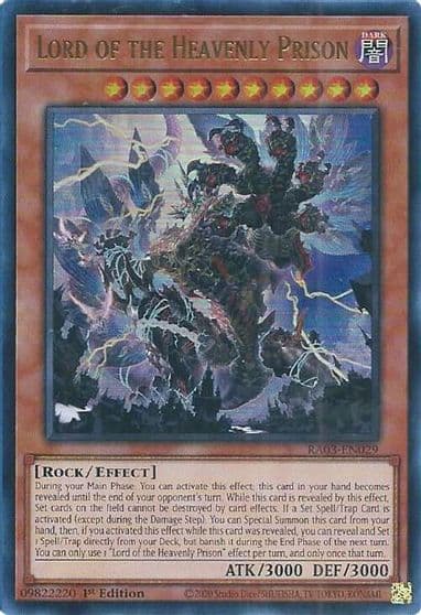 Lord of the Heavenly Prison UR Quarter Century Bonanza Yu-Gi-Oh! card