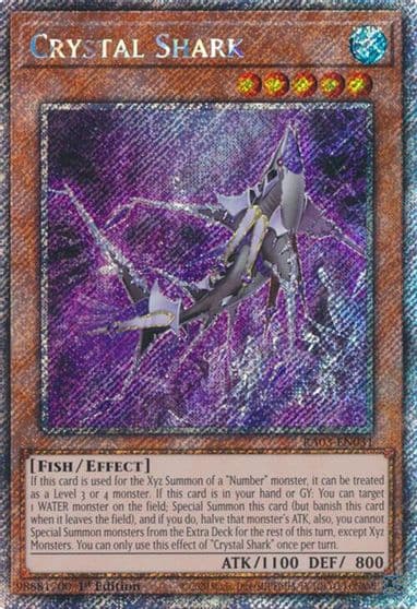 Crystal Shark Platinum Secret Rare Quarter Century Bonanza Yu-Gi-Oh! card