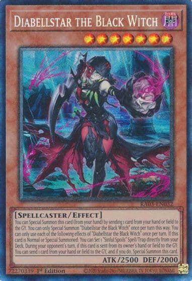 Diabellstar the Black Witch PCR Quarter Century Bonanza Yu-Gi-Oh! card