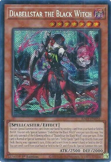 Diabellstar the Black Witch Secret Rare Quarter Century Bonanza Yu-Gi-Oh! card
