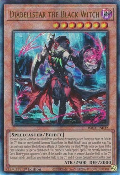 Diabellstar the Black Witch PUR Quarter Century Bonanza Yu-Gi-Oh! card