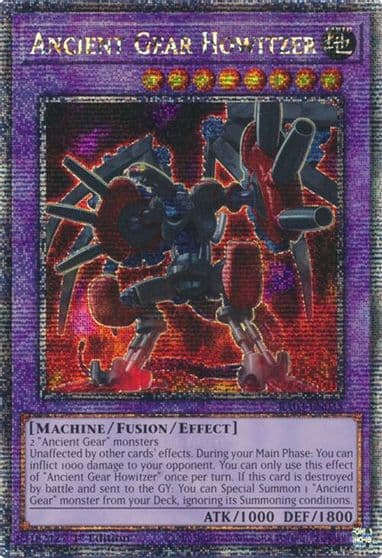 Ancient Gear Howitzer Quarter Century Secret Rare Quarter Century Bonanza Yu-Gi-Oh! card