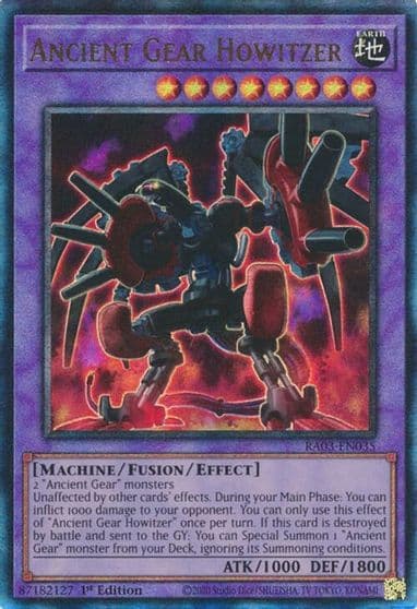 Ancient Gear Howitzer PUR Quarter Century Bonanza Yu-Gi-Oh! card