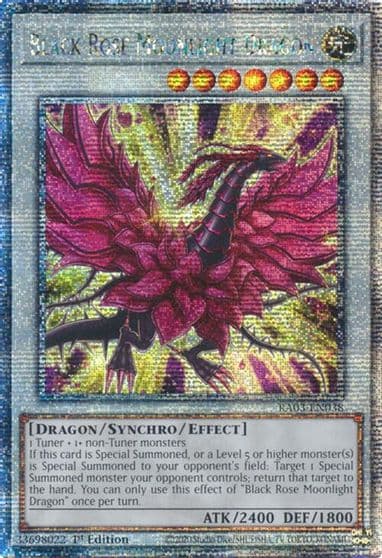 Black Rose Moonlight Dragon Quarter Century Secret Rare Quarter Century Bonanza Yu-Gi-Oh! card