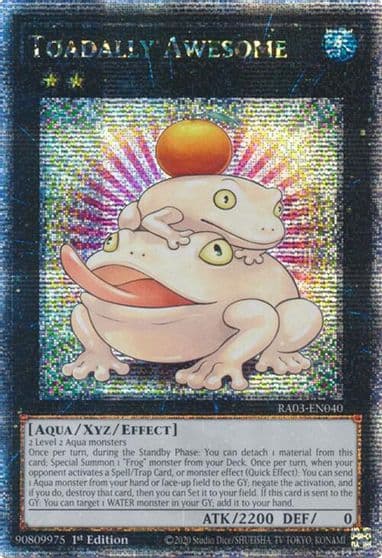 Toadally Awesome Quarter Century Secret Rare Quarter Century Bonanza Yu-Gi-Oh! card