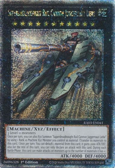 Superdreadnought Rail Cannon Juggernaut Liebe Quarter Century Secret Rare Quarter Century Bonanza Yu-Gi-Oh! card