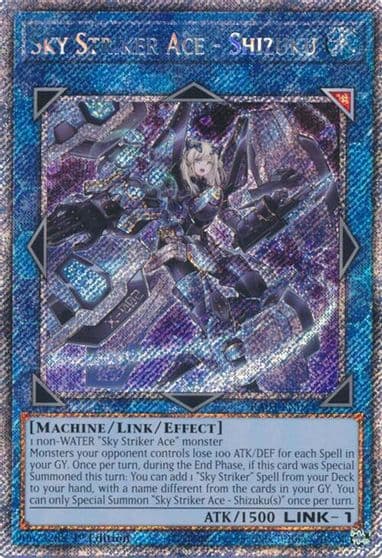 Sky Striker Ace Shizuku Platinum Secret Rare Quarter Century Bonanza Yu-Gi-Oh! card