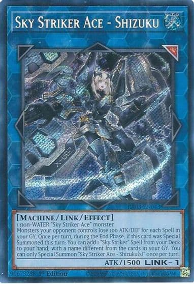 Sky Striker Ace Shizuku Secret Rare Quarter Century Bonanza Yu-Gi-Oh! card