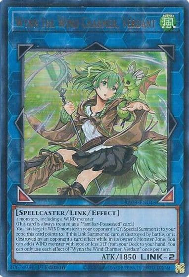 Wynn the Wind Charmer Verdant UR Quarter Century Bonanza Yu-Gi-Oh! card