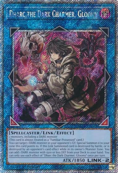 Dharc the Dark Charmer Gloomy Platinum Secret Rare Quarter Century Bonanza Yu-Gi-Oh! card