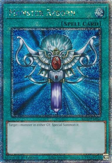 Monster Reborn Quarter Century Secret Rare Quarter Century Bonanza Yu-Gi-Oh! card