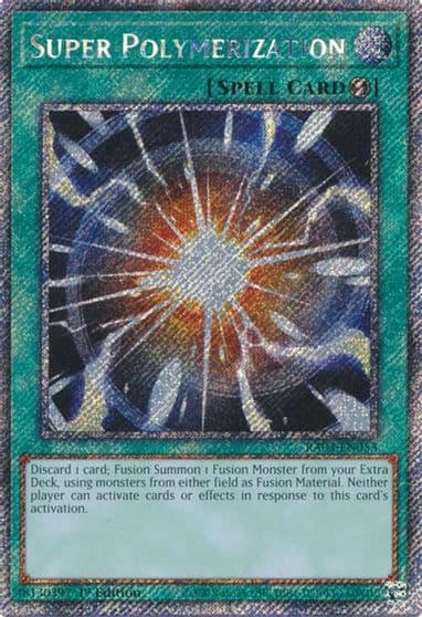 Super Polymerization Platinum Secret Rare Quarter Century Bonanza Yu-Gi-Oh! card