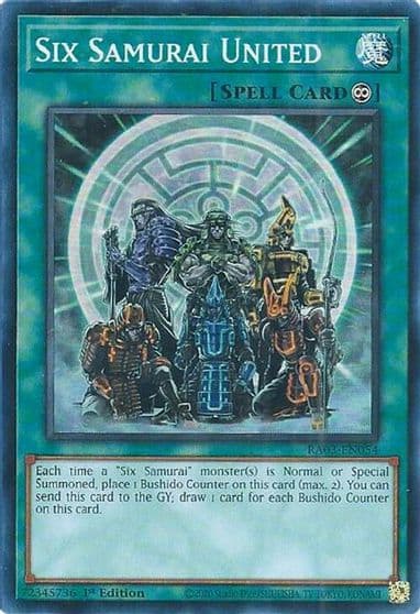 Six Samurai United Quarter Century Bonanza Yu-Gi-Oh! card
