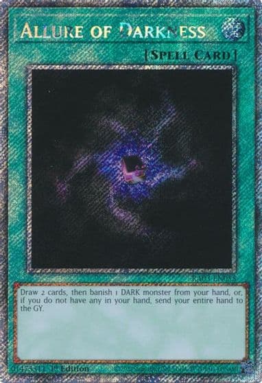 Allure of Darkness Platinum Secret Rare Quarter Century Bonanza Yu-Gi-Oh! card