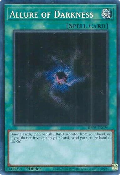 Allure of Darkness Secret Rare Quarter Century Bonanza Yu-Gi-Oh! card