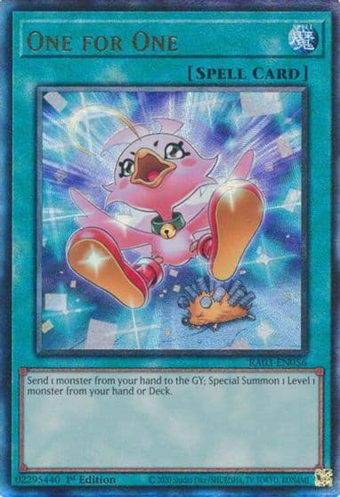 One for One Alternate Art PUR Quarter Century Bonanza Yu-Gi-Oh! card