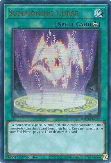 Summoning Curse UR Quarter Century Bonanza Yu-Gi-Oh! card