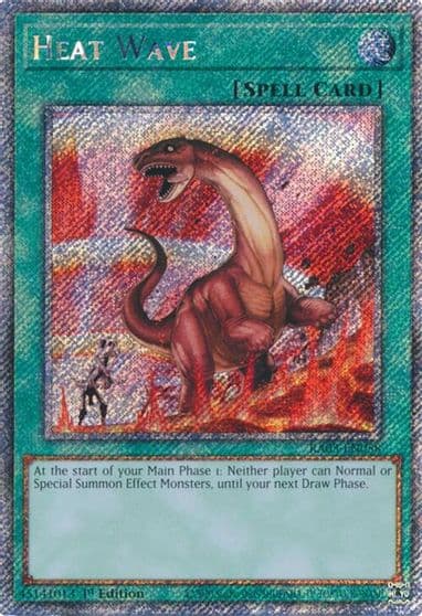 Heat Wave Platinum Secret Rare Quarter Century Bonanza Yu-Gi-Oh! card