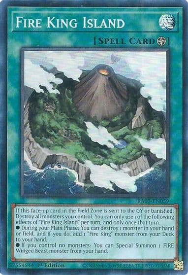 Fire King Island Quarter Century Bonanza Yu-Gi-Oh! card