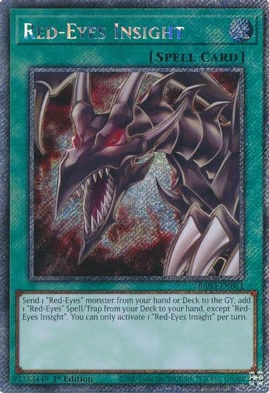Red Eyes Insight Platinum Secret Rare Quarter Century Bonanza Yu-Gi-Oh! card