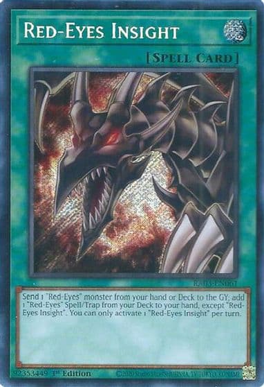 Red Eyes Insight Secret Rare Quarter Century Bonanza Yu-Gi-Oh! card