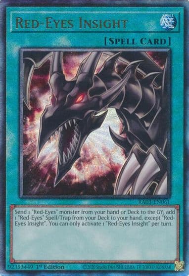 Red Eyes Insight PUR Quarter Century Bonanza Yu-Gi-Oh! card