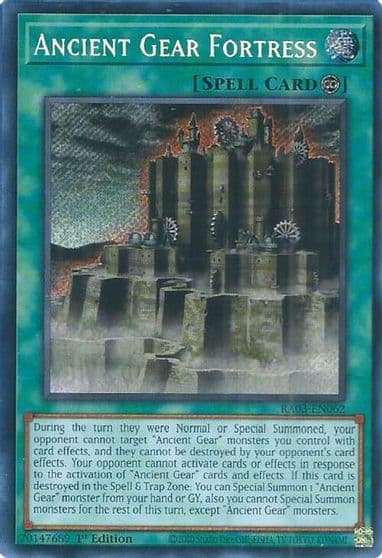 Ancient Gear Fortress Secret Rare Quarter Century Bonanza Yu-Gi-Oh! card