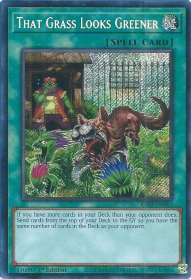 That Grass Looks Greener Secret Rare Quarter Century Bonanza Yu-Gi-Oh! card